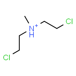 ChemSpider 2D Image | 2-Chloro-N-(2-chloroethyl)-N-methylethanaminium | C5H12Cl2N