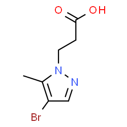 ChemSpider 2D Image | 3-(4-bromo-5-methylpyrazol-1-yl)propanoic acid | C7H9BrN2O2