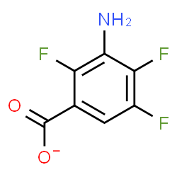 ChemSpider 2D Image | 3-Amino-2,4,5-trifluorobenzoate | C7H3F3NO2