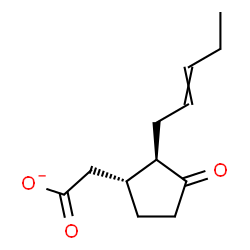 ChemSpider 2D Image | [(1R,2R)-3-Oxo-2-(2-penten-1-yl)cyclopentyl]acetate | C12H17O3