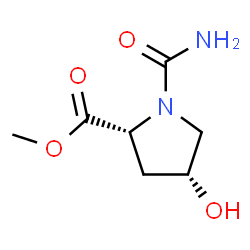 ChemSpider 2D Image | Methyl (4R)-1-carbamoyl-4-hydroxy-D-prolinate | C7H12N2O4