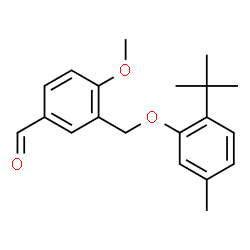 ChemSpider 2D Image | 3-(2-TERT-BUTYL-5-METHYLPHENOXYMETHYL)-4-METHOXYBENZALDEHYDE | C20H24O3