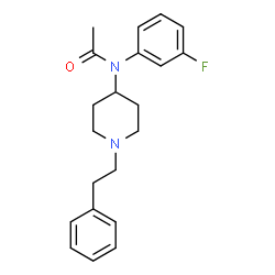 ChemSpider 2D Image | N-(3-Fluorophenyl)-N-[1-(2-phenylethyl)-4-piperidinyl]acetamide  | C21H25FN2O
