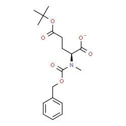 ChemSpider 2D Image | (2S)-2-{[(Benzyloxy)carbonyl](methyl)amino}-5-[(2-methyl-2-propanyl)oxy]-5-oxopentanoate | C18H24NO6