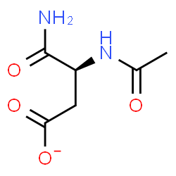 ChemSpider 2D Image | (3S)-3-Acetamido-4-amino-4-oxobutanoate | C6H9N2O4