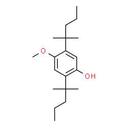 ChemSpider 2D Image | 2,5-Bis(1,1-dimethylbutyl)-4-methoxyphenol | C19H32O2