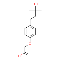 ChemSpider 2D Image | [4-(3-Hydroxy-3-methylbutyl)phenoxy]acetate | C13H17O4
