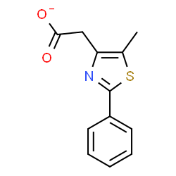 ChemSpider 2D Image | (5-Methyl-2-phenyl-1,3-thiazol-4-yl)acetate | C12H10NO2S
