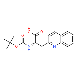 ChemSpider 2D Image | N-{[(2-Methyl-2-propanyl)oxy]carbonyl}-3-(2-quinolinyl)-L-alanine | C17H20N2O4
