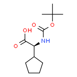 ChemSpider 2D Image | (S)-[(TERT-BUTOXYCARBONYL)AMINO](CYCLOPENTYL)ACETIC ACID | C12H21NO4
