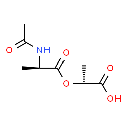 ChemSpider 2D Image | (2R)-2-[(N-Acetyl-D-alanyl)oxy]propanoic acid | C8H13NO5