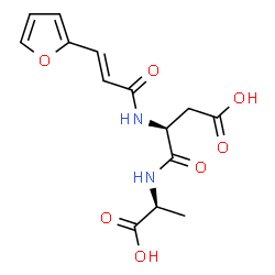 ChemSpider 2D Image | N-[(2E)-3-(2-Furyl)-2-propenoyl]-L-alpha-aspartyl-L-alanine | C14H16N2O7