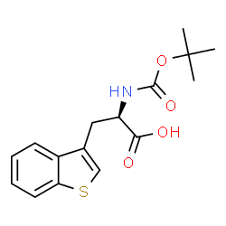 ChemSpider 2D Image | Boc-3-(3-benzothienyl)-D-alanine | C16H19NO4S