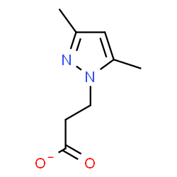 ChemSpider 2D Image | 3-(3,5-Dimethyl-1H-pyrazol-1-yl)propanoate | C8H11N2O2
