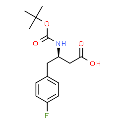 ChemSpider 2D Image | Boc-(R)-3-amino-4-(4-fluorophenyl)-butyric acid | C15H20FNO4