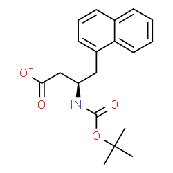 ChemSpider 2D Image | (3R)-3-({[(2-Methyl-2-propanyl)oxy]carbonyl}amino)-4-(1-naphthyl)butanoate | C19H22NO4