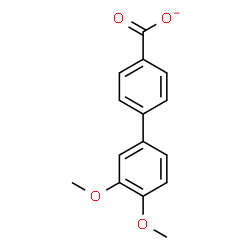 ChemSpider 2D Image | 3',4'-Dimethoxy-4-biphenylcarboxylate | C15H13O4