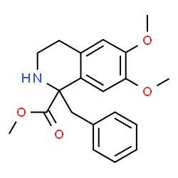 ChemSpider 2D Image | Methyl 1-benzyl-6,7-dimethoxy-1,2,3,4-tetrahydro-1-isoquinolinecarboxylate  | C20H23NO4