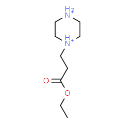 ChemSpider 2D Image | 1-(3-Ethoxy-3-oxopropyl)piperazinediium | C9H20N2O2