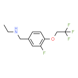 ChemSpider 2D Image | N-[3-Fluoro-4-(2,2,2-trifluoroethoxy)benzyl]ethanamine | C11H13F4NO