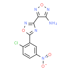 ChemSpider 2D Image | 4-[5-(2-Chloro-5-nitrophenyl)-1,2,4-oxadiazol-3-yl]-1,2,5-oxadiazol-3-amine | C10H5ClN6O4