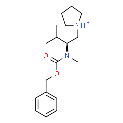 ChemSpider 2D Image | 1-[(2S)-2-{[(Benzyloxy)carbonyl](methyl)amino}-3-methylbutyl]pyrrolidinium | C18H29N2O2