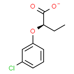 ChemSpider 2D Image | (2R)-2-(3-Chlorophenoxy)butanoate | C10H10ClO3