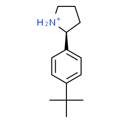 ChemSpider 2D Image | (2S)-2-[4-(2-Methyl-2-propanyl)phenyl]pyrrolidinium | C14H22N