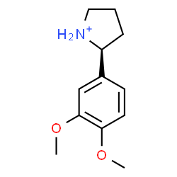 ChemSpider 2D Image | (2S)-2-(3,4-Dimethoxyphenyl)pyrrolidinium | C12H18NO2