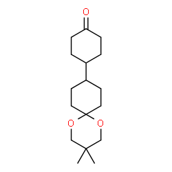 ChemSpider 2D Image | 4-(3,3-Dimethyl-1,5-dioxaspiro[5.5]undec-9-yl)cyclohexanone | C17H28O3