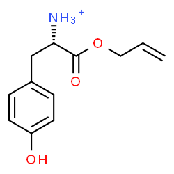 ChemSpider 2D Image | (2S)-1-(Allyloxy)-3-(4-hydroxyphenyl)-1-oxo-2-propanaminium | C12H16NO3