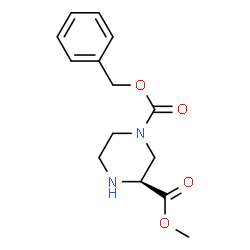 ChemSpider 2D Image | 1-Benzyl 3-methyl (3S)-1,3-piperazinedicarboxylate | C14H18N2O4