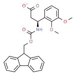 ChemSpider 2D Image | (3S)-3-(2,3-Dimethoxyphenyl)-3-{[(9H-fluoren-9-ylmethoxy)carbonyl]amino}propanoate | C26H24NO6