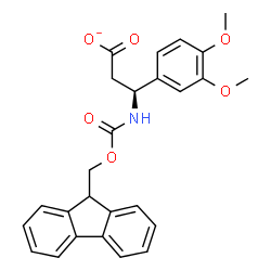 ChemSpider 2D Image | (3S)-3-(3,4-Dimethoxyphenyl)-3-{[(9H-fluoren-9-ylmethoxy)carbonyl]amino}propanoate | C26H24NO6