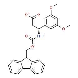 ChemSpider 2D Image | (3R)-3-(3,5-Dimethoxyphenyl)-3-{[(9H-fluoren-9-ylmethoxy)carbonyl]amino}propanoate | C26H24NO6