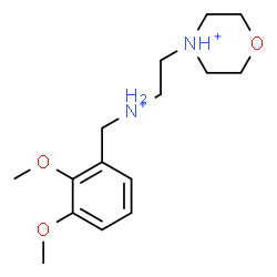 ChemSpider 2D Image | 4-{2-[(2,3-Dimethoxybenzyl)ammonio]ethyl}morpholin-4-ium | C15H26N2O3