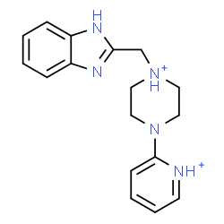 ChemSpider 2D Image | 1-(1H-Benzimidazol-2-ylmethyl)-4-(2-pyridiniumyl)piperazin-1-ium | C17H21N5