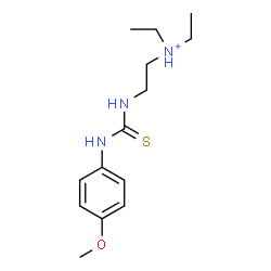 ChemSpider 2D Image | N,N-Diethyl-2-{[(4-methoxyphenyl)carbamothioyl]amino}ethanaminium | C14H24N3OS