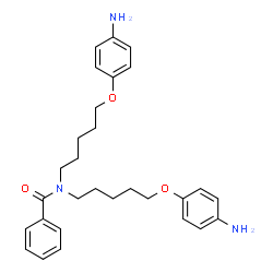 ChemSpider 2D Image | N,N-Bis[5-(4-aminophenoxy)pentyl]benzamide | C29H37N3O3
