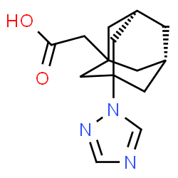ChemSpider 2D Image | [(5R,7S)-3-(1H-1,2,4-Triazol-1-yl)adamantan-1-yl]acetic acid | C14H19N3O2