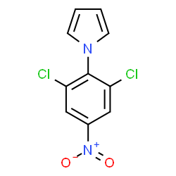 ChemSpider 2D Image | 1-(2,6-Dichloro-4-nitrophenyl)-1H-pyrrole | C10H6Cl2N2O2