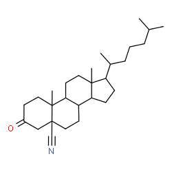 ChemSpider 2D Image | 3-Oxocholestane-5-carbonitrile | C28H45NO