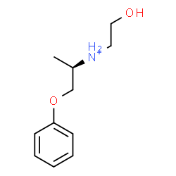 ChemSpider 2D Image | (2R)-N-(2-Hydroxyethyl)-1-phenoxy-2-propanaminium | C11H18NO2