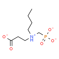 ChemSpider 2D Image | 3-[Butyl(phosphonatomethyl)ammonio]propanoate | C8H16NO5P
