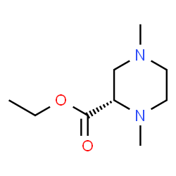 ChemSpider 2D Image | Ethyl (2S)-1,4-dimethyl-2-piperazinecarboxylate | C9H18N2O2