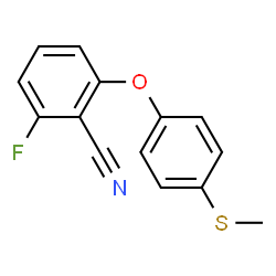 ChemSpider 2D Image | 2-Fluoro-6-(4-(methylsulfanyl)phenoxy)benzonitrile | C14H10FNOS