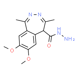 ChemSpider 2D Image | 7,8-Dimethoxy-1,4-dimethyl-5H-2,3-benzodiazepine-5-carbohydrazide | C14H18N4O3