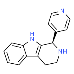 ChemSpider 2D Image | (1R)-1-(4-Pyridinyl)-2,3,4,9-tetrahydro-1H-beta-carboline | C16H15N3