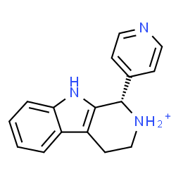 ChemSpider 2D Image | (1S)-1-(4-Pyridinyl)-2,3,4,9-tetrahydro-1H-beta-carbolin-2-ium | C16H16N3