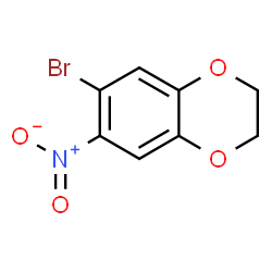 ChemSpider 2D Image | 6-Bromo-7-nitro-1,4-benzodioxane | C8H6BrNO4